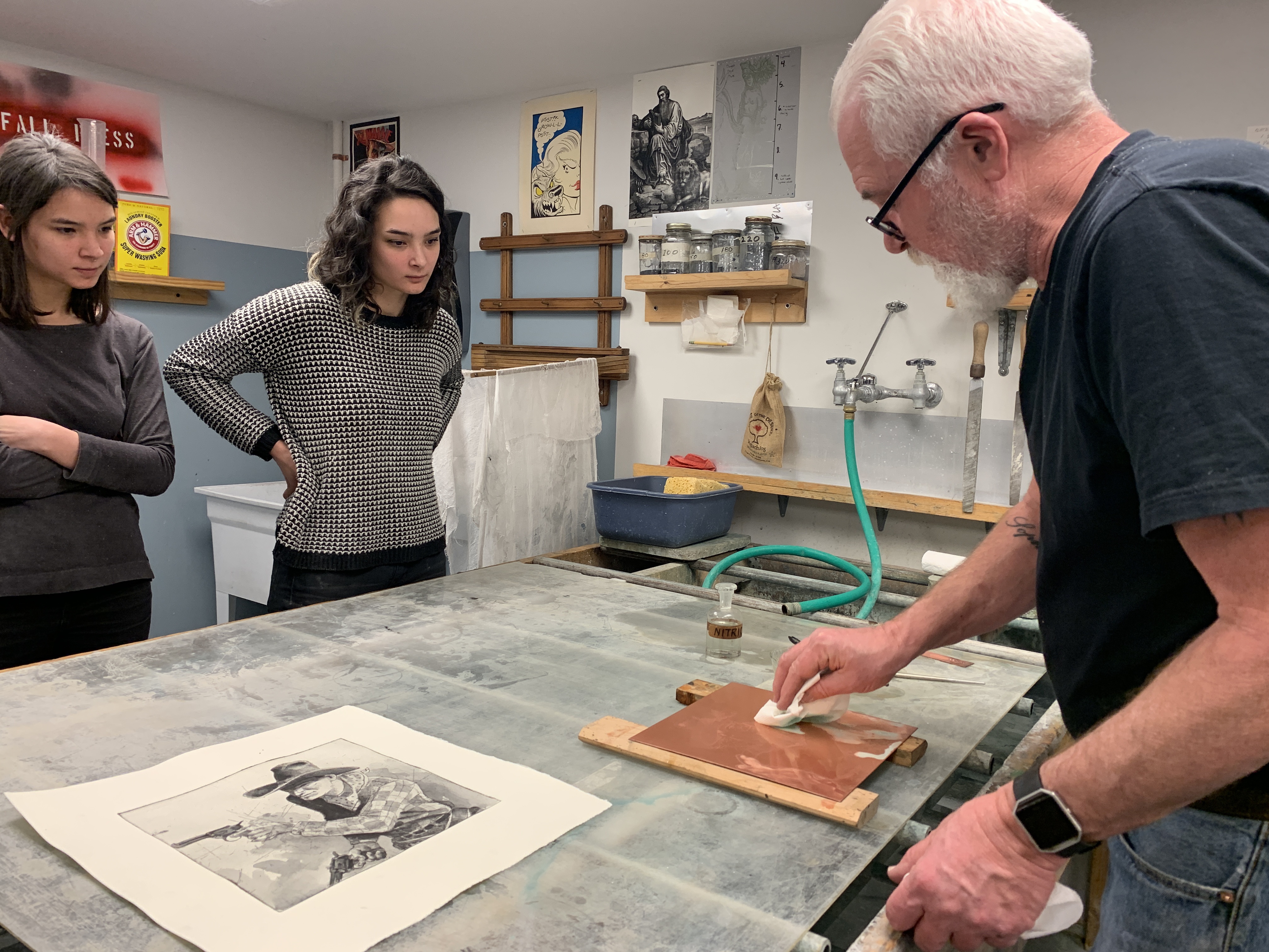 Printmaking Demonstration at Black Rock Editions Print Shop